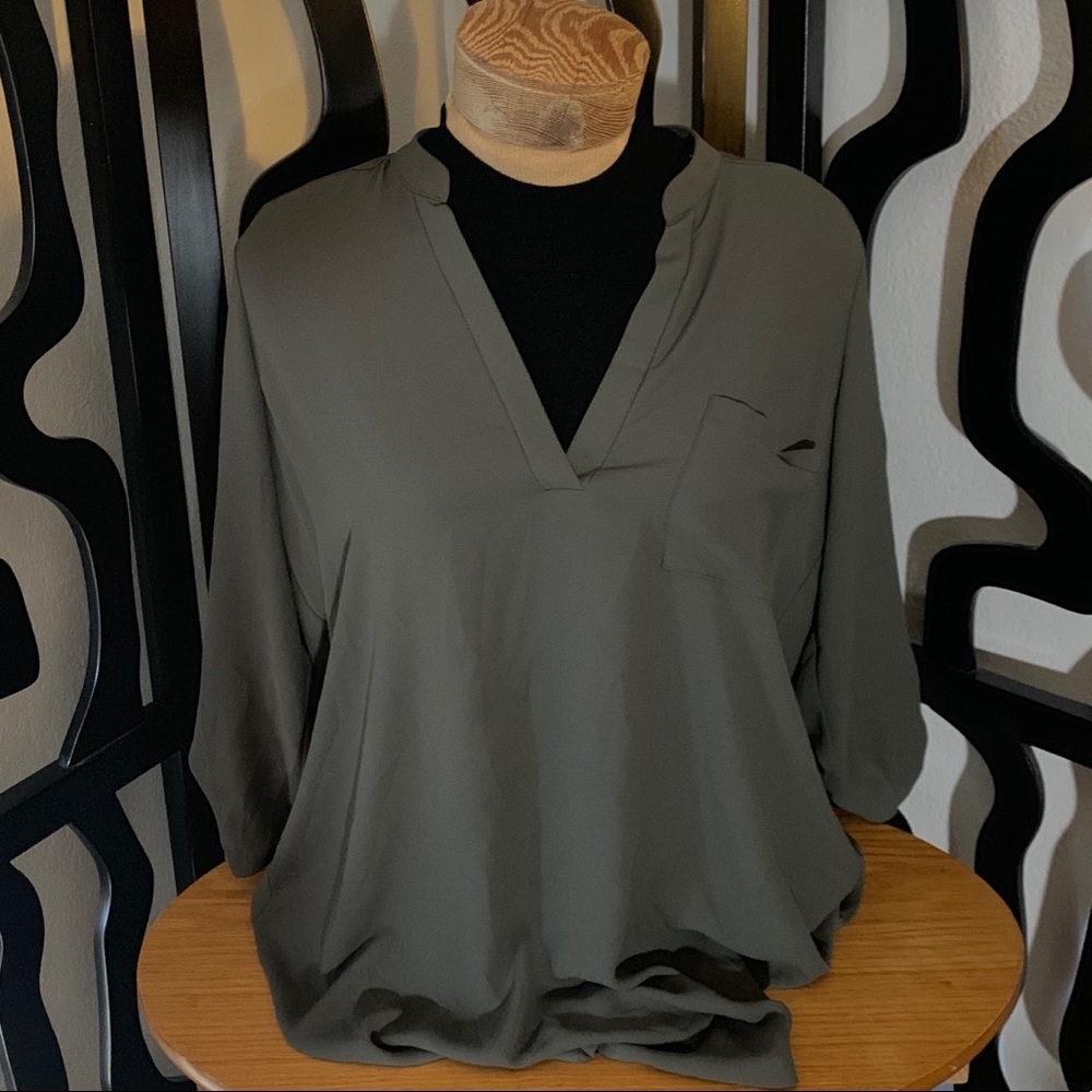 Nordstrom Lush Green Blouse